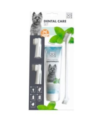 Set de cuidado dental MPETS con pasta sabor a menta