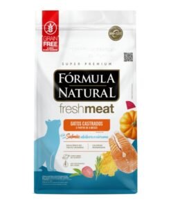 Alimento Formula Natural para gatos Adulto Castrado Fresh Meat Salmon 1kg