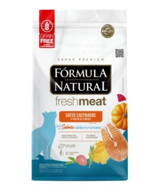 Alimento Formula Natural para gatos Adulto Castrado Fresh Meat Salmon 1kg