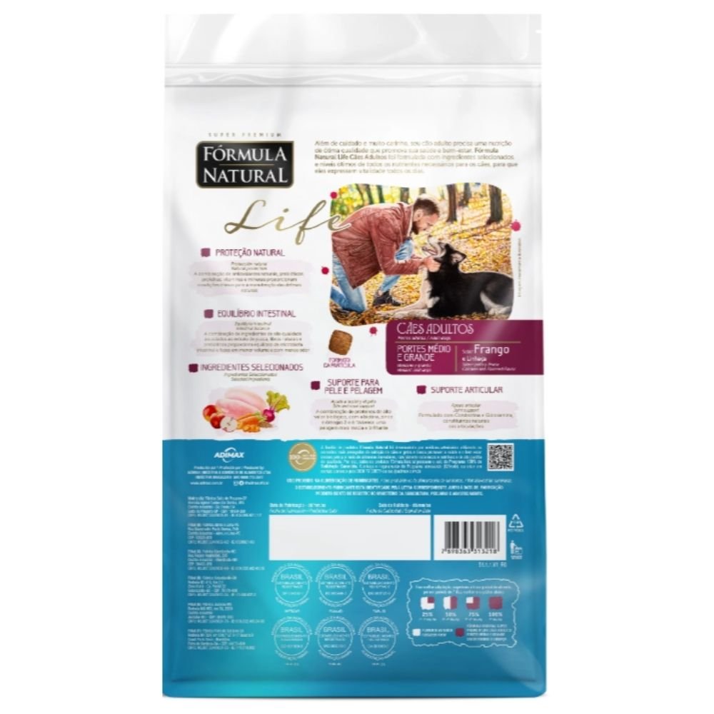 Alimento Formula Natural Life para perro Adulto Razas Medianas y Grandes 15kg - Imagen 2