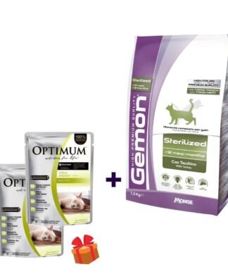 Alimento Gemon para gato Adulto Castrados Pavo 10 kg