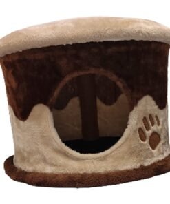 Rascador para gato con cobertura lateral y  plataforma