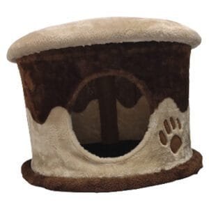 Rascador para gato con cobertura lateral y  plataforma