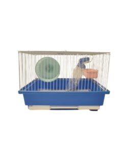Jaula para hamster con rueda, bebedero y comedero