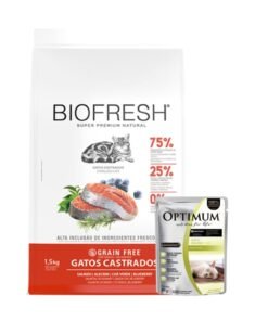 Alimento Biofresh para gato Adulto Castrado Salmón 1.5kg