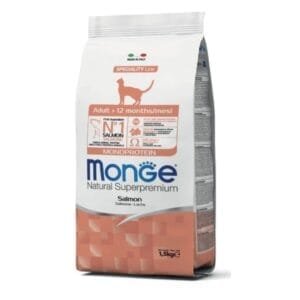 Alimento Monge para gato Adulto 1.5kg Monoproteína Salmón