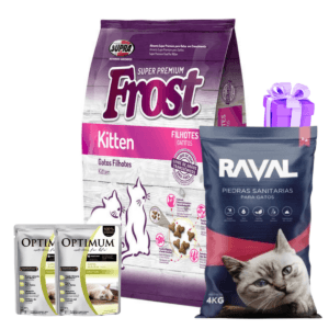 Alimento Frost para gato Cachorro 10kg + Piedras Sanitarias RAVAL 4KG De REGALO!