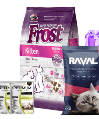 Alimento Frost para gato Cachorro 10kg + Piedras Sanitarias RAVAL 4KG De REGALO!
