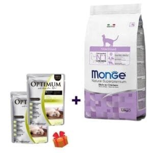 Alimento Monge para gato Adulto Castrado Pollo 10kg