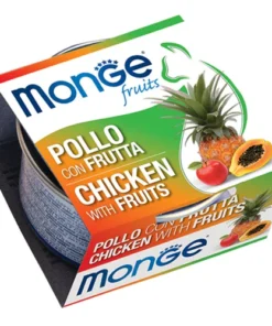 Lata Pate Monge para gato Pollo y Fruta 80gr