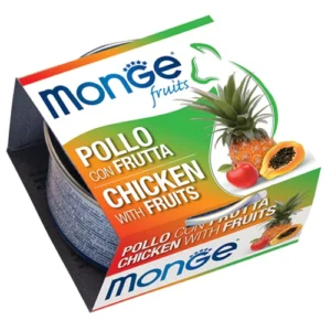 Lata Pate Monge para gato Pollo y Fruta 80gr