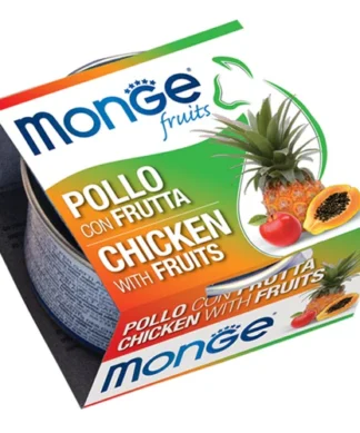 Lata Pate Monge para gato Pollo y Fruta 80gr