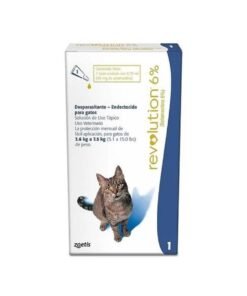 Pipeta Anti Pulgas, Garrapatas y Parasitos Internos para Gato Revolution