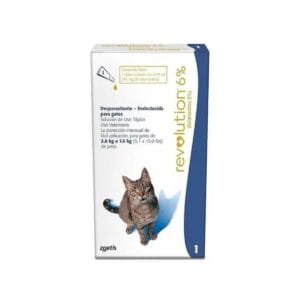 Pipeta Anti Pulgas, Garrapatas y Parasitos Internos para Gato Revolution