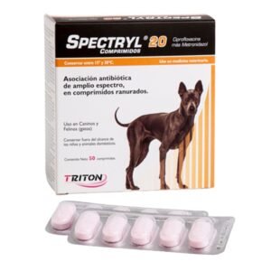 Antibiótico de amplio espectro Spectryl 20 5 Comprimidos