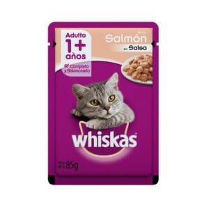 Sobre Salmon en Salsa para Gato Adulto Whiskas 85g