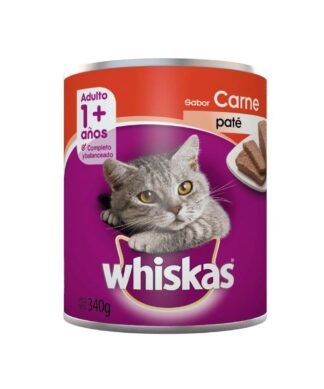 Lata de Paté para Gato Adulto Whiskas Sabor Carne 340g
