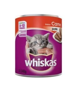 Lata de Paté para Gato Cachorro Whiskas Sabor Carne 340g