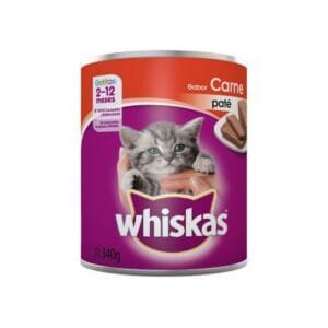 Lata de Paté para Gato Cachorro Whiskas Sabor Carne 340g
