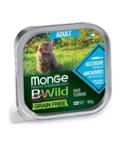 Pate para Gato Adulto Grain Free Monge B-Wild con Anchoas y Vegetales 100g