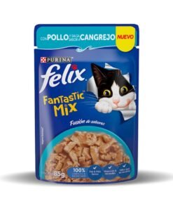 Sobre de Pollo con Salsa Sabor Cangrejo para Gato Felix Fantastic Mix 85g