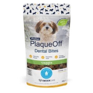Removedor de Sarro Natural PlaqueOff Dental Bites para perros