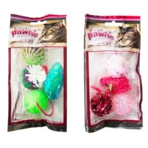 Juguetes surtidos para gato Pawise 4 unidades