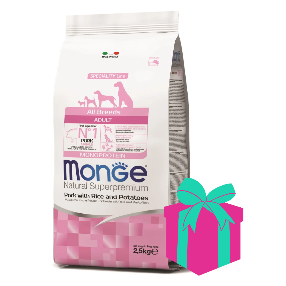 Alimento Monge para perro Adulto Monoproteína Cerdo 12kg