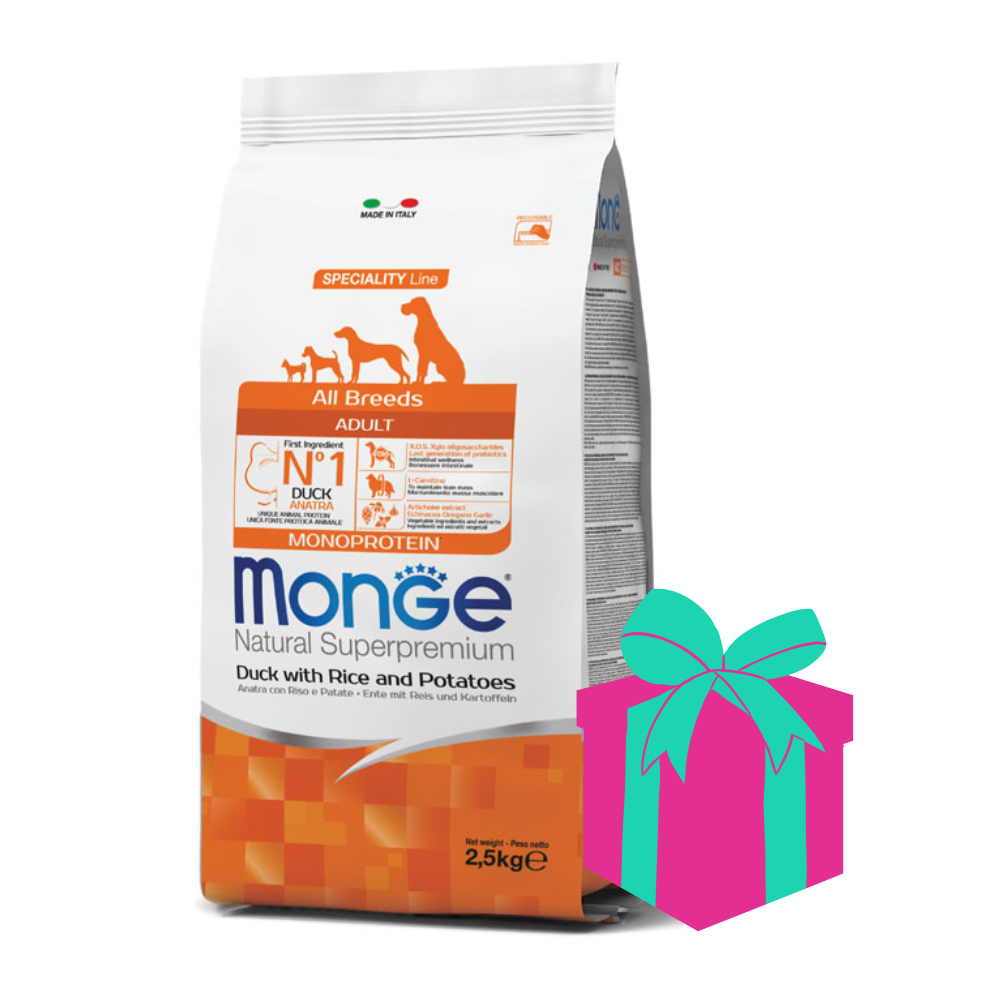 Alimento Monge para perro Adulto Monoproteína Pato 12kg