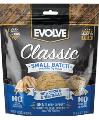 Galletas Horneadas para perro Evolve con Pollo y Vegetales