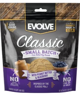 Galletas Horneadas para perro Evolve con Arandanos y Manteca de Mani