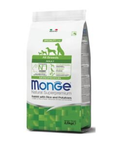 Alimento Monge para perro Adulto Monoproteína Conejo 2,5kg