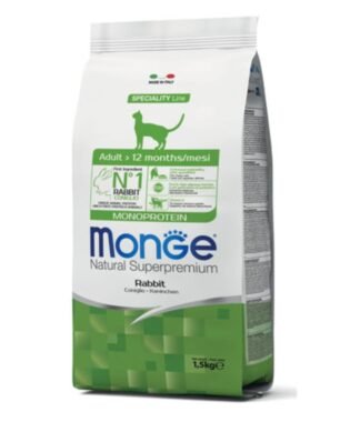 Alimento Monge para gato Adulto 1.5kg Monoproteína Conejo