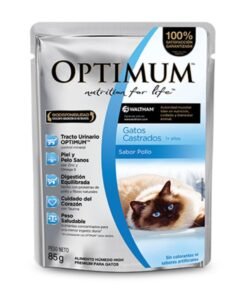 Sobre OPTIMUM Gatos Castrados Sabor Pollo 85g