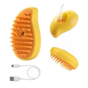 Peine Cepillo A Vapor 3 En 1 Perro Gato Cachorro Masaje Usb