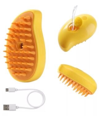 Peine Cepillo A Vapor 3 En 1 Perro Gato Cachorro Masaje Usb