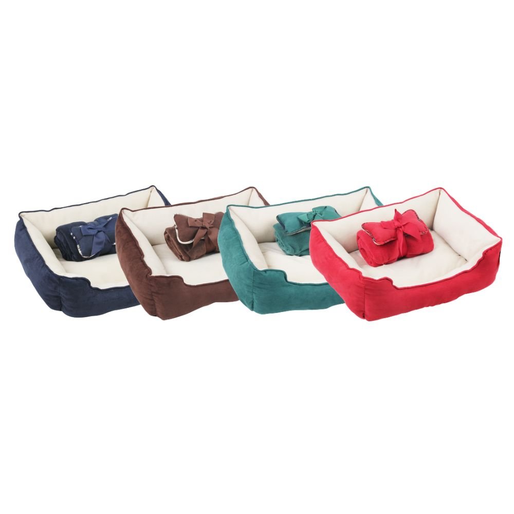 Cama Pawise para perro con Manta y Hueso