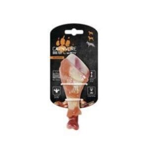 Juguete Macizo para perro MPETS CARNIVORE Pata de Pollo Sabor Bacon Rojo