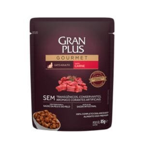 Sachet Gran Plus Gatos Adulto Sabor Carne 85g