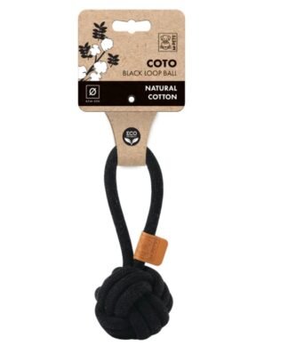 Juguete Pelota con Loop de Cuerda MPETS COTO Negro