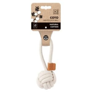Juguete Pelota con Loop de Cuerda MPETS COTO Blanco