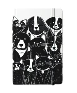 Libreta A5 PETJOY PetFamily Blanco y Negro