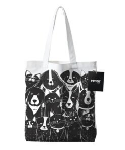 Bolsa Reutilizable de Tela PETJOY PetFamily Blanco y Negro