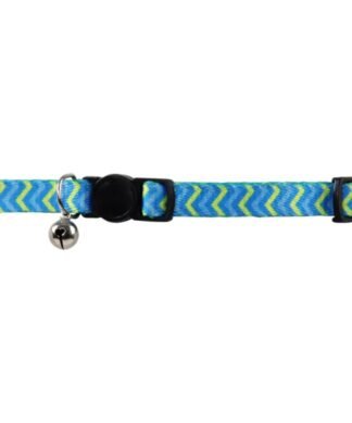 Collar para gato PAWISE Azul con Ondas