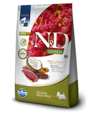 N&D Quinoa Piel y Pelaje Adulto Pato 2.5kg