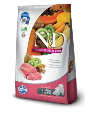 Alimento NYD Tropical Cerdo para perro Cachorro Razas Medianas y Grandes 2kg + 500g de regalo!