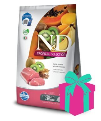 Alimento NYD Tropical Cerdo para perro Cachorro Razas Medianas y Grandes 10kg + 2kg de regalo!