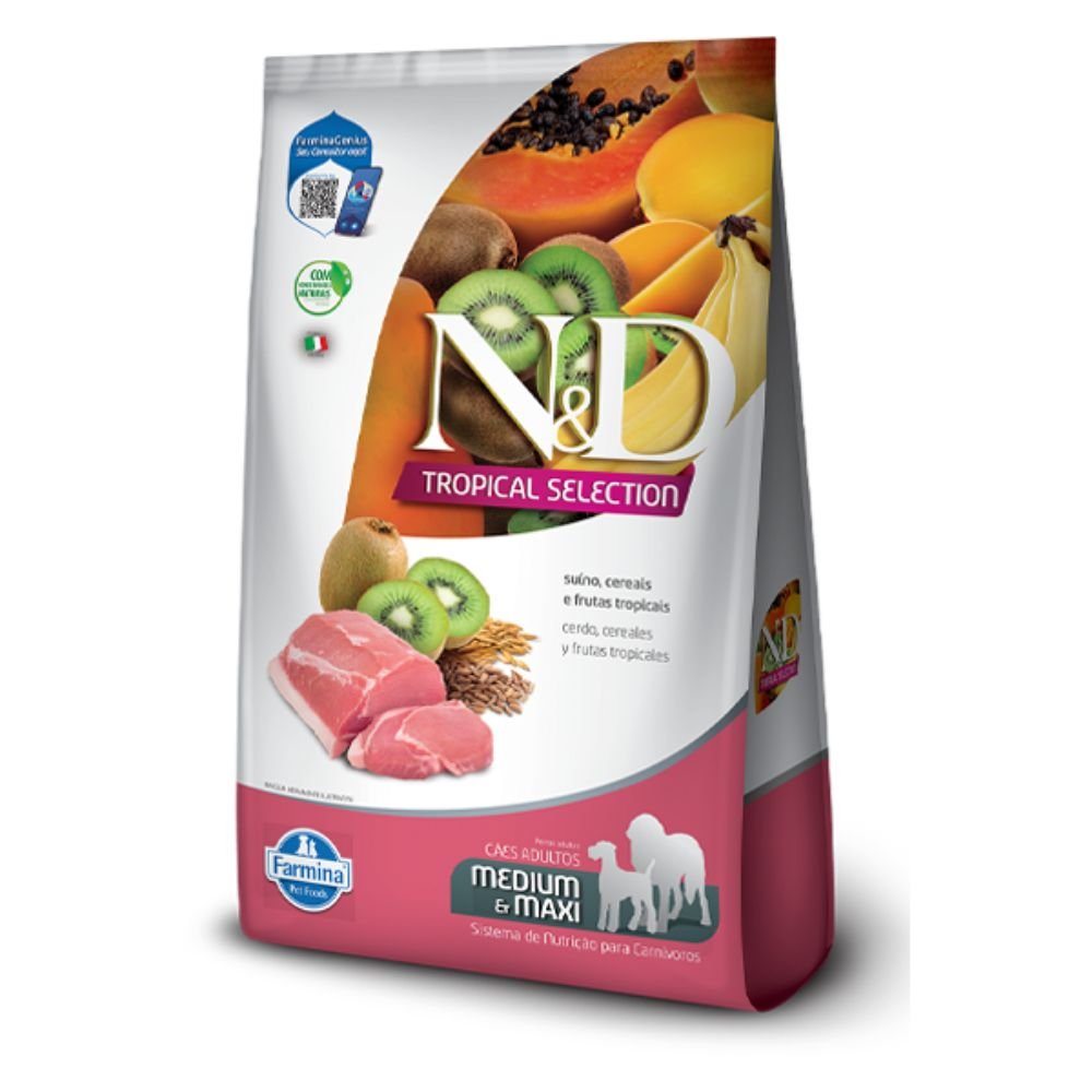 Alimento NYD Tropical Cerdo para perro Adulto Razas Medianas y Grandes 2kg + 500g de regalo!