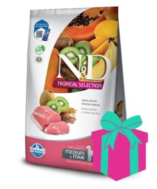 Alimento NYD Tropical Cerdo para perro Adulto Razas Medianas y Grandes 10kg + 2kg de regalo!