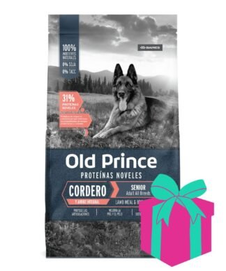 Alimento para Perro Adulto Mayor Old Prince Novel Cordero 15kg